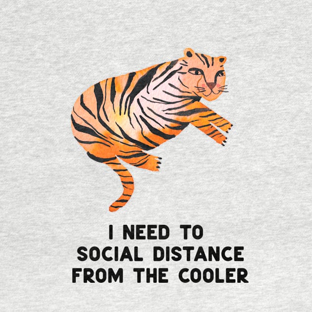 Social Distance Quarantine Covid Tigers Black by ninoladesign